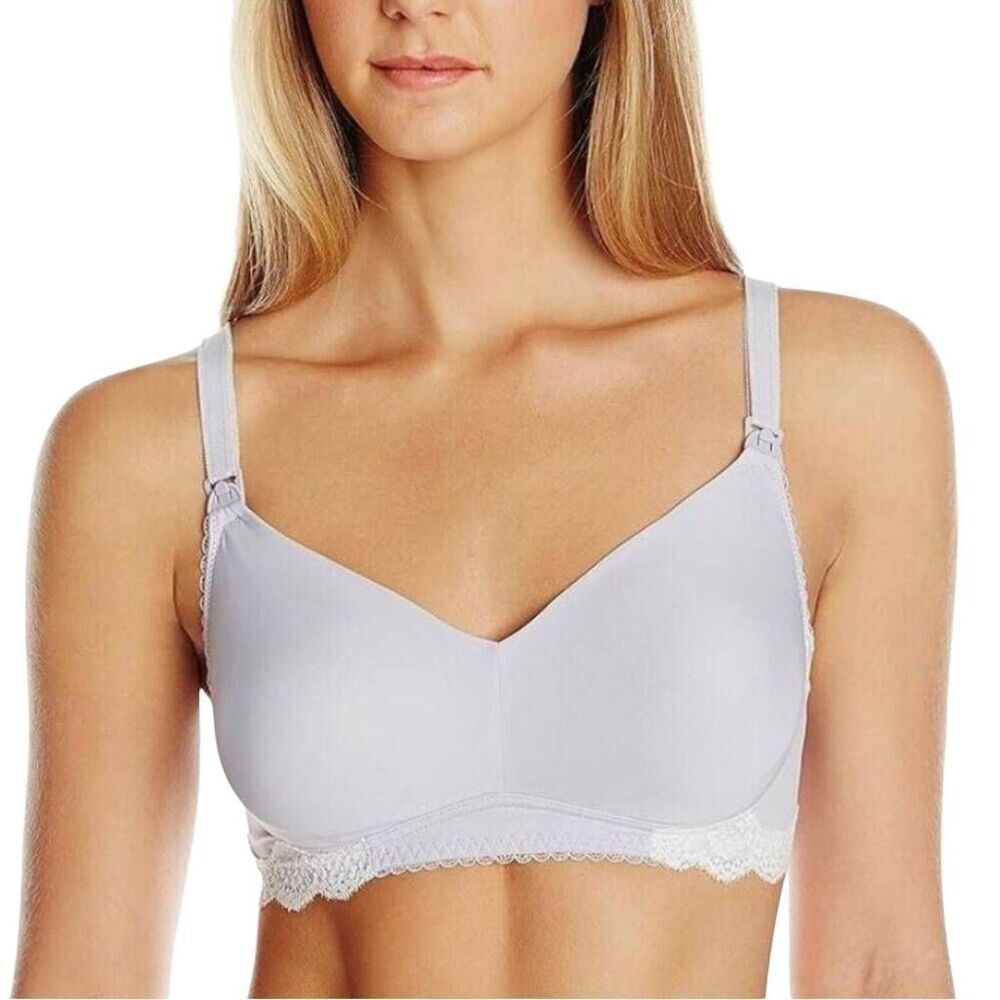 Cake Maternity Bra‎ Size 32E Lilac Nursing Soft Wirefree Melba Cotton NEW